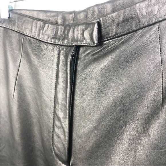 JLC NEW YORK | NEW WITH TAGS Vintage Black Leather Pants Lined Women’s Size 14 - Picture 4 of 9
